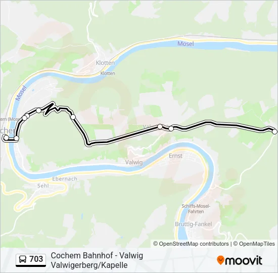 703 Bus Line Map