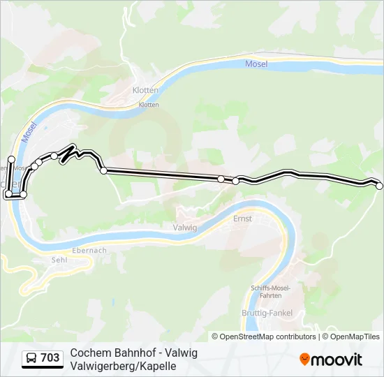 703 Bus Line Map