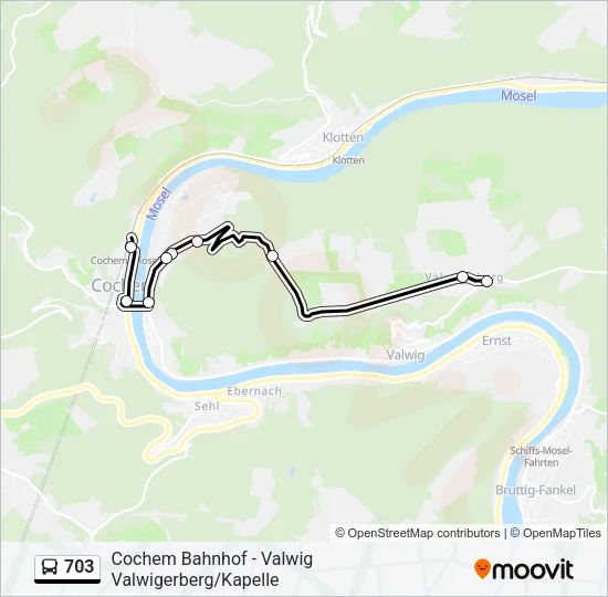 703 Bus Line Map