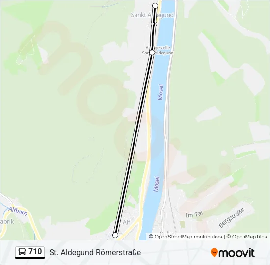 710 Bus Line Map