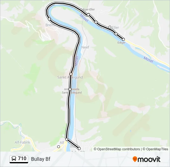 710 Bus Line Map