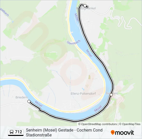 712 Bus Line Map
