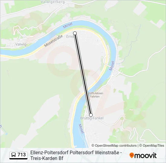 713 Bus Line Map