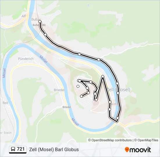 721 Bus Line Map