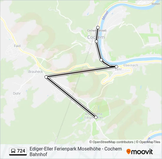 724 Bus Line Map