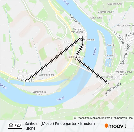 728 Bus Line Map