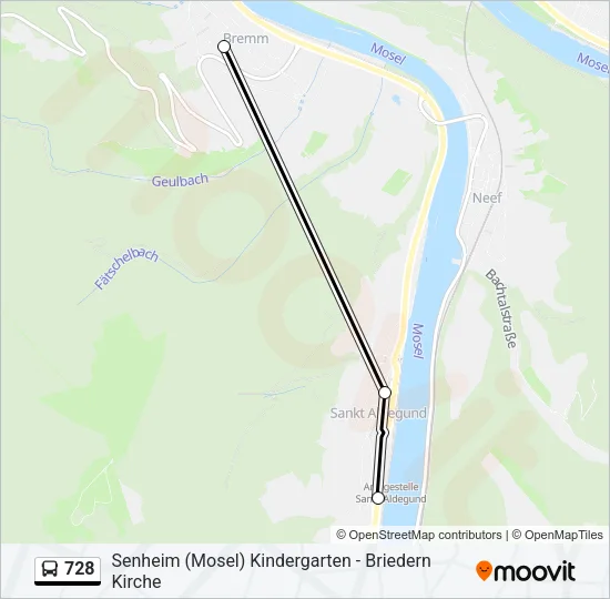 728 Bus Line Map