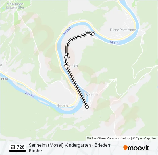 728 Bus Line Map