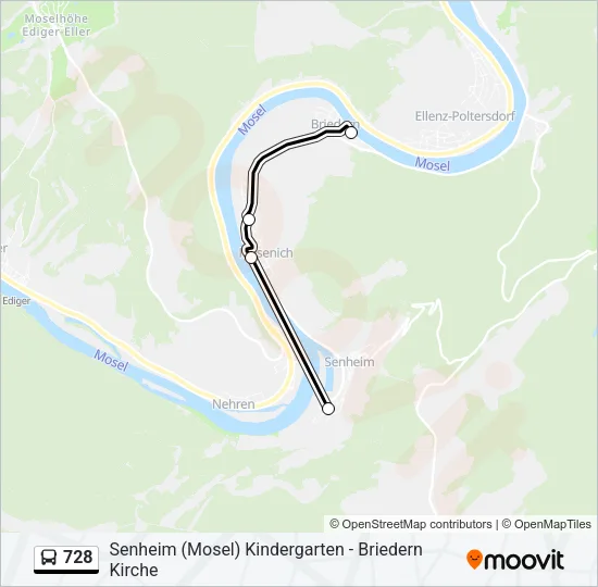 728 Bus Line Map