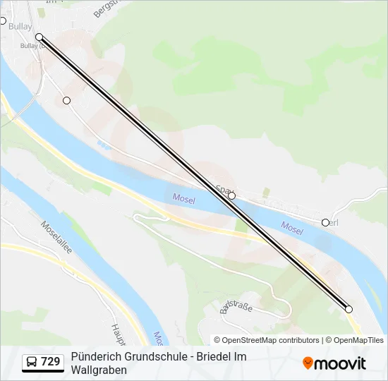 729 Bus Line Map
