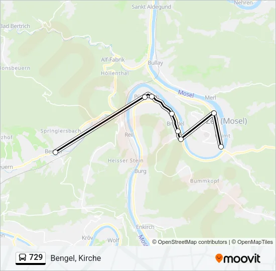729 Bus Line Map