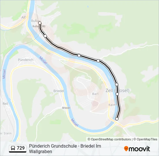 729 Bus Line Map