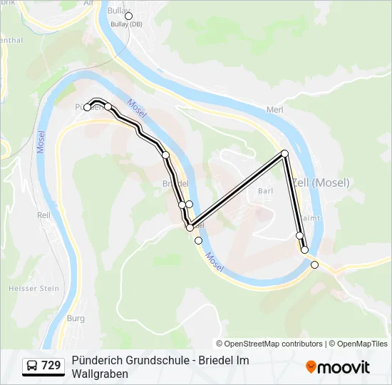 729 Bus Line Map