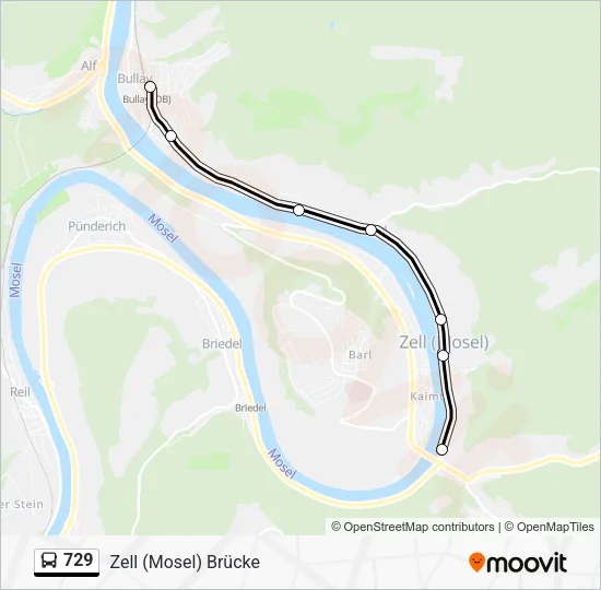 729 Bus Line Map