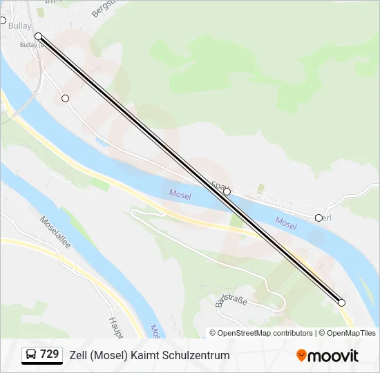 729 Bus Line Map