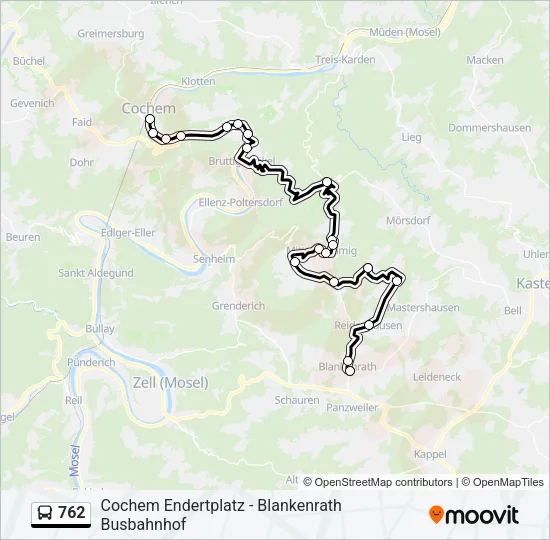 762 Bus Line Map