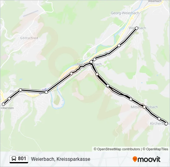 801 Bus Line Map