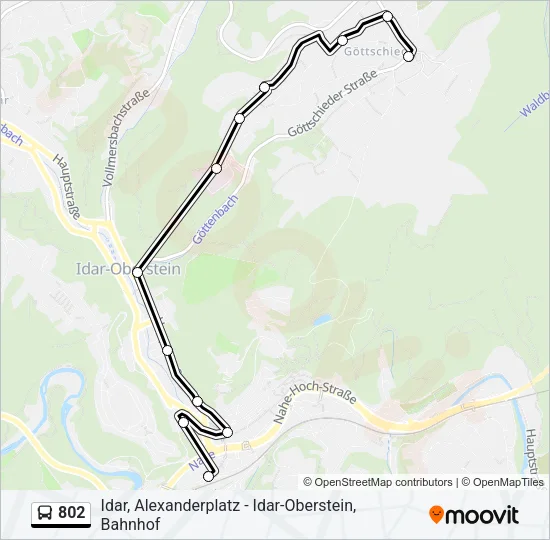 802 Bus Line Map
