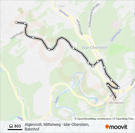 803 Bus Line Map