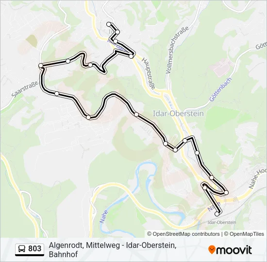 803 Bus Line Map