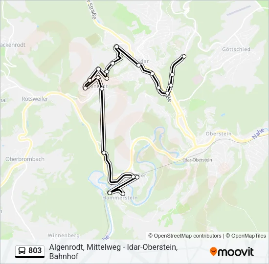 803 Bus Line Map