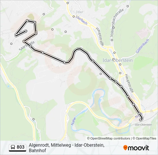 803 Bus Line Map