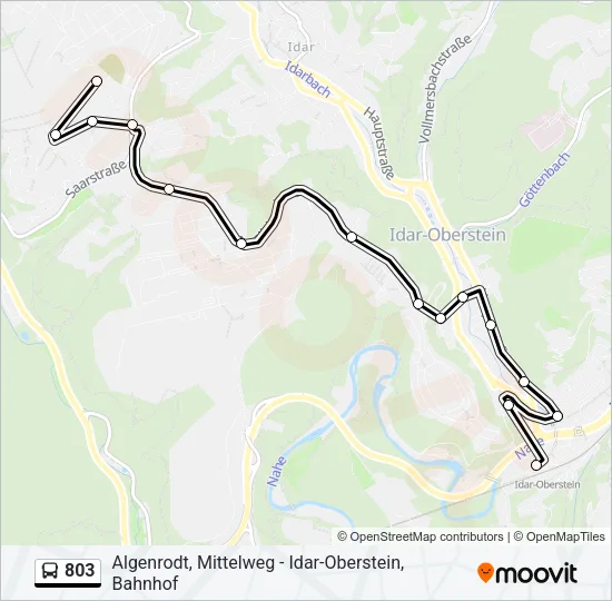 803 Bus Line Map