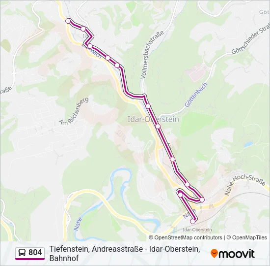 804 Bus Line Map
