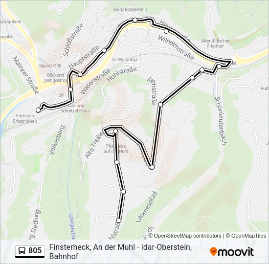 805 Bus Line Map