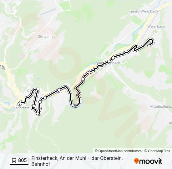 805 Bus Line Map