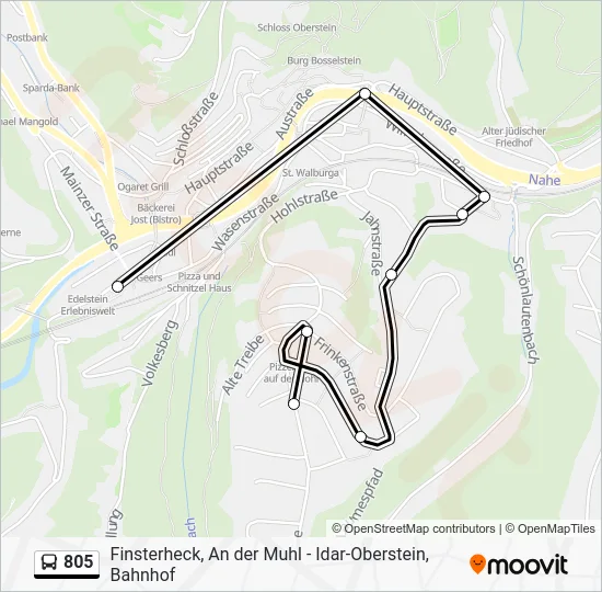 Автобус 805: карта маршрута