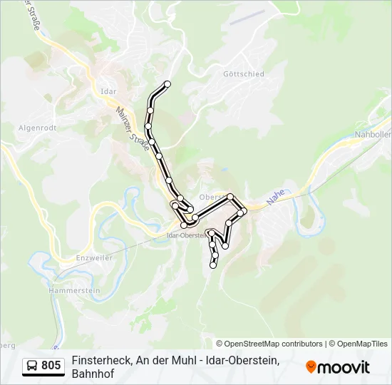 805 Bus Line Map