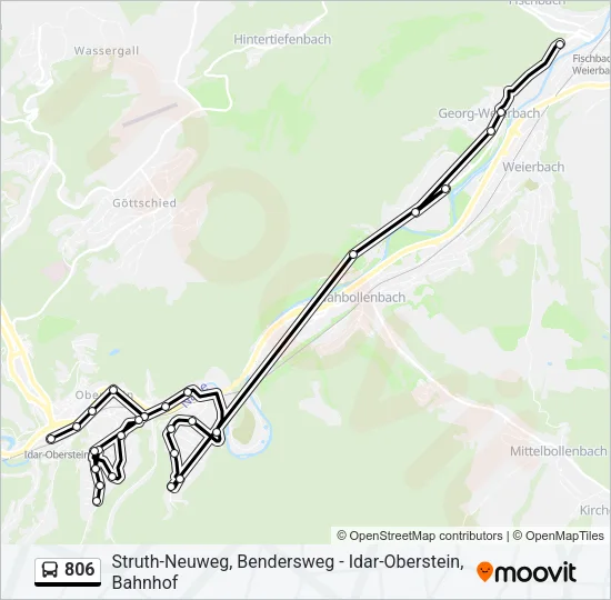 806 Bus Line Map
