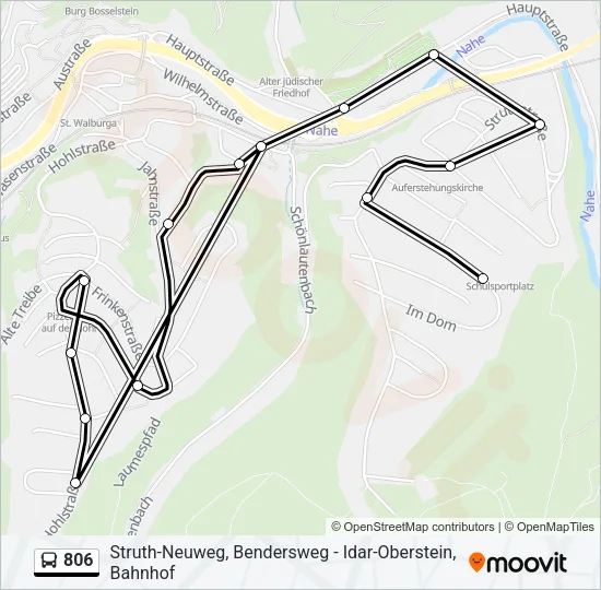 806 Bus Line Map