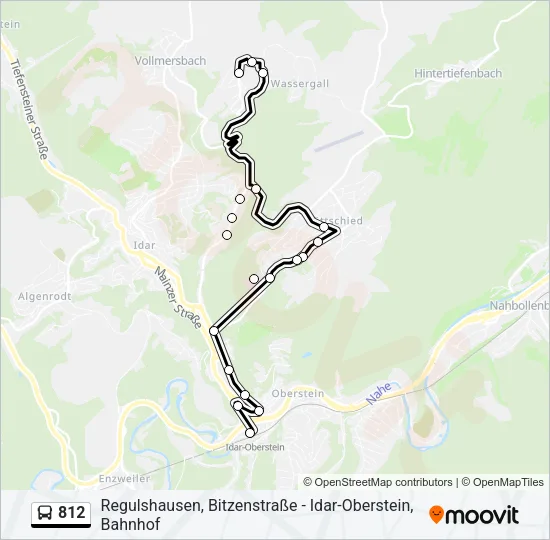812 Bus Line Map