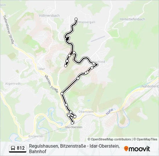 812 Bus Line Map