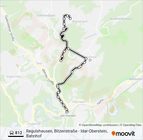 812 Bus Line Map