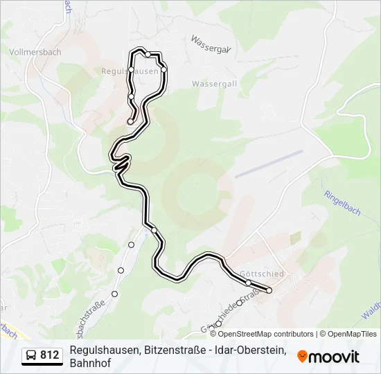 812 Bus Line Map