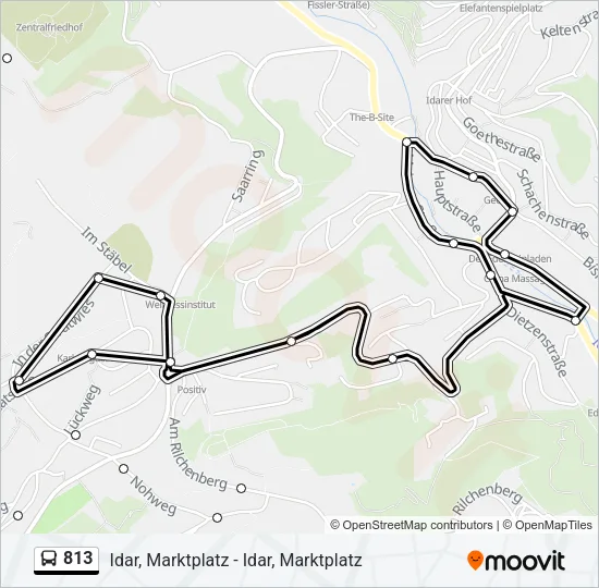 813 Bus Line Map