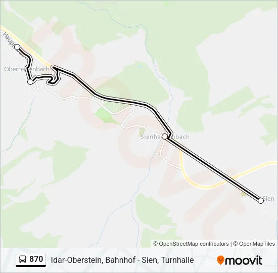 870 Bus Line Map