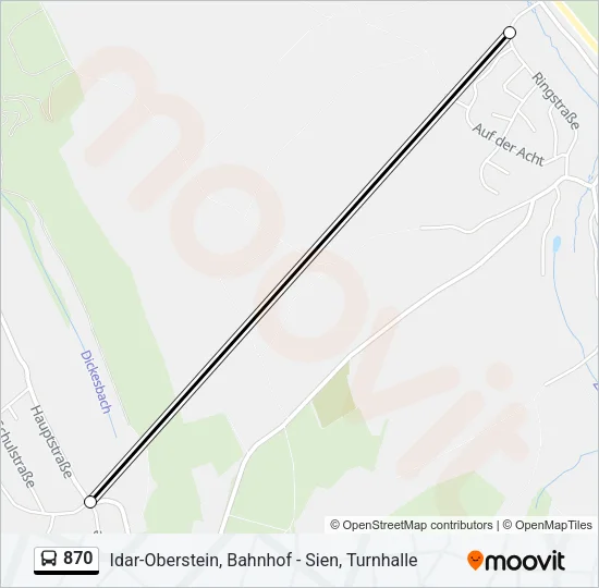 870 Bus Line Map
