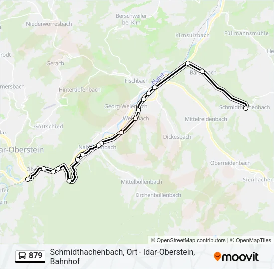 879 Bus Line Map