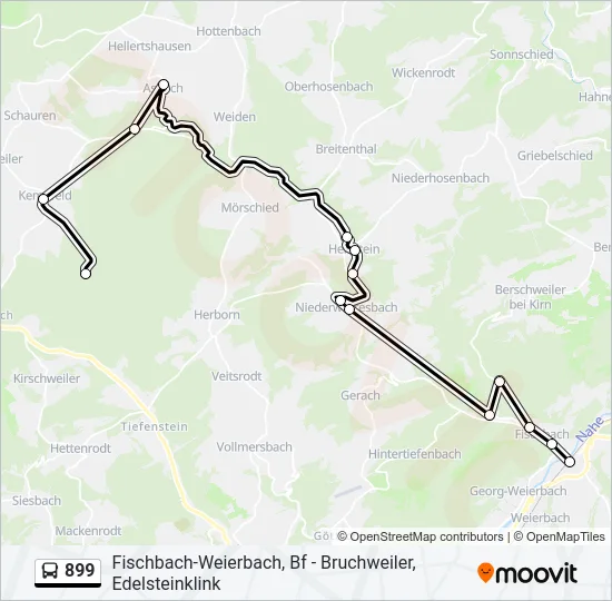899 Bus Line Map