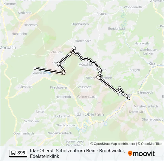 899 Bus Line Map