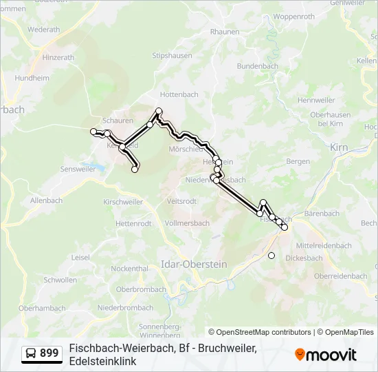 899 Bus Line Map