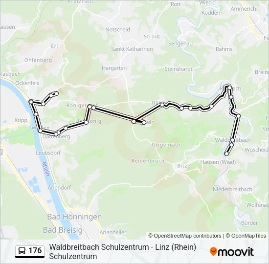 176 Bus Line Map