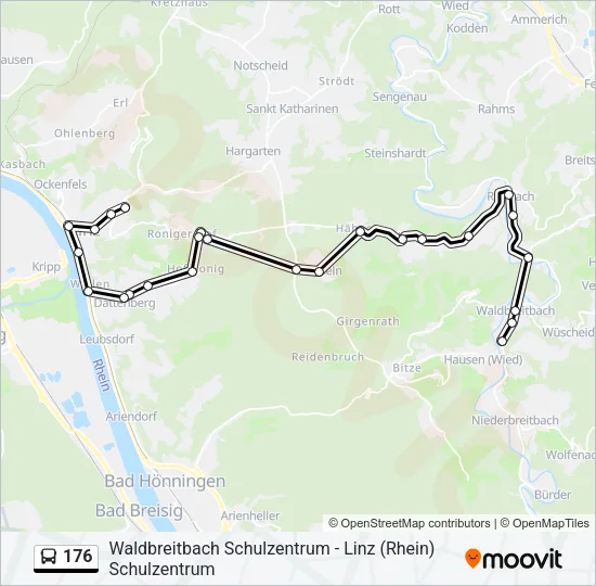 176 Bus Line Map