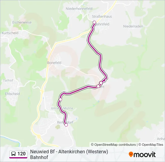 120 Bus Line Map