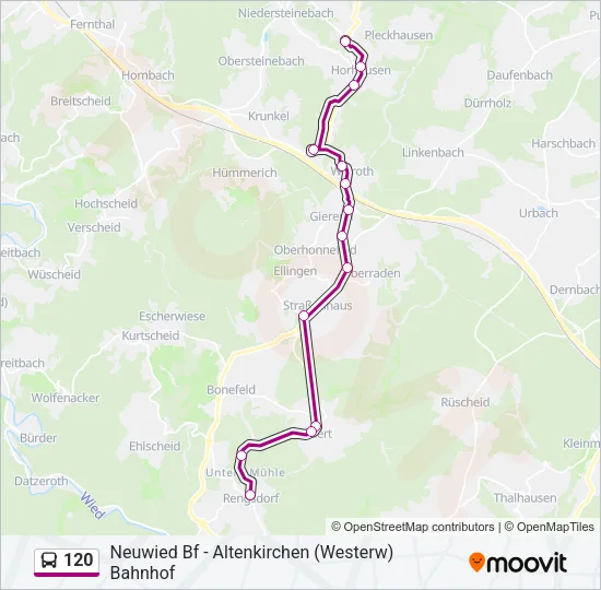 120 Bus Line Map