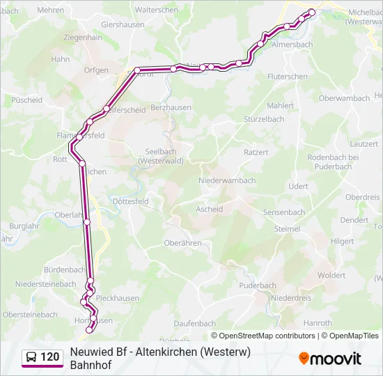 120 Bus Line Map